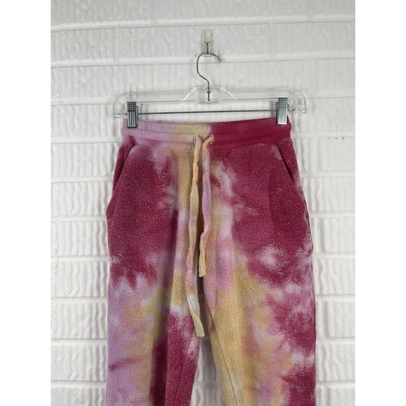 Soft Serve SweatPants Womens XS Pink Tie Dye Cloud Cotton Drawstring Waist - Picture 2 of 7